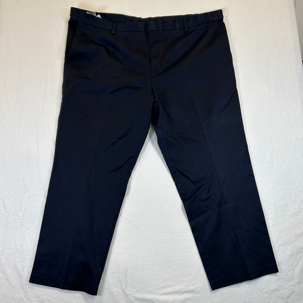 Dockers San Francisco Mens Navy Blue Flat Front Chino Dress Pants 47x29